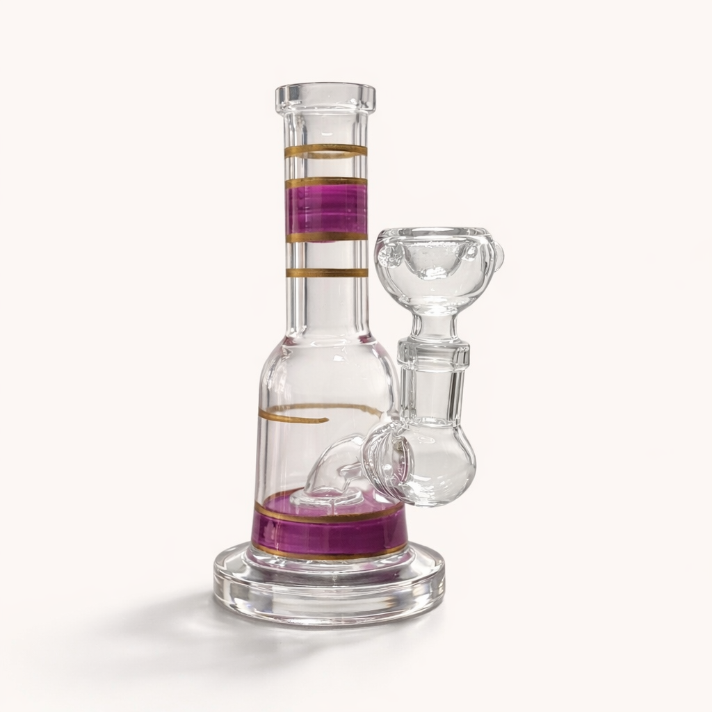 Mini Crown 6” Circ Perc Glass Bong Glass Rig Super Supplys Inc Pink