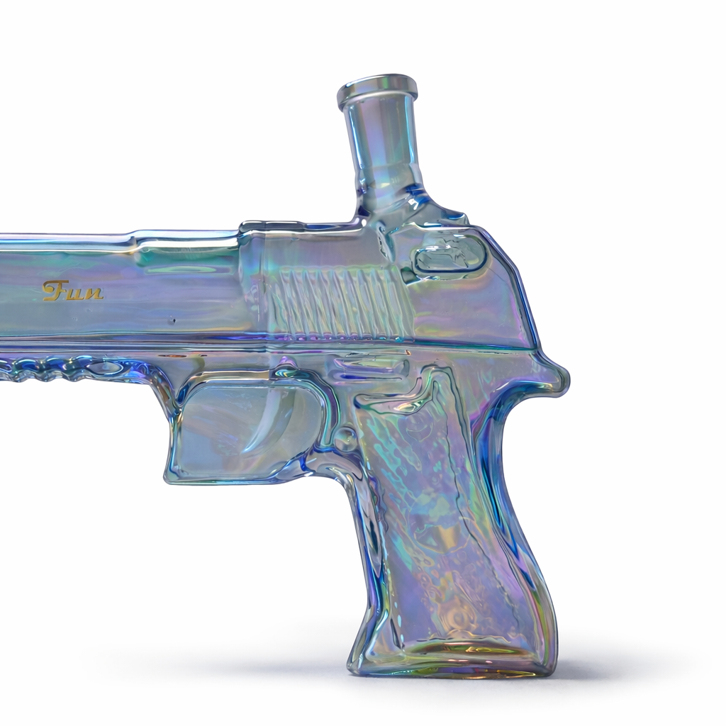 Fortune | 8″ Desert Eagle Electroplated Waterpipe Glass Bong Fortune
