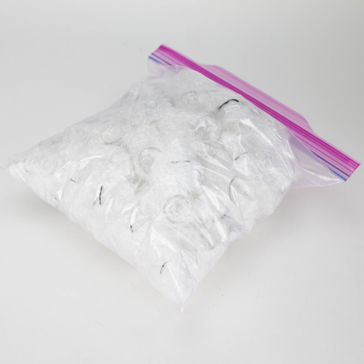 Clear Thick Glass Bowl – 14mm Joint, Round Handle (Pack of 100) Bowl · Popper 777 Smoke