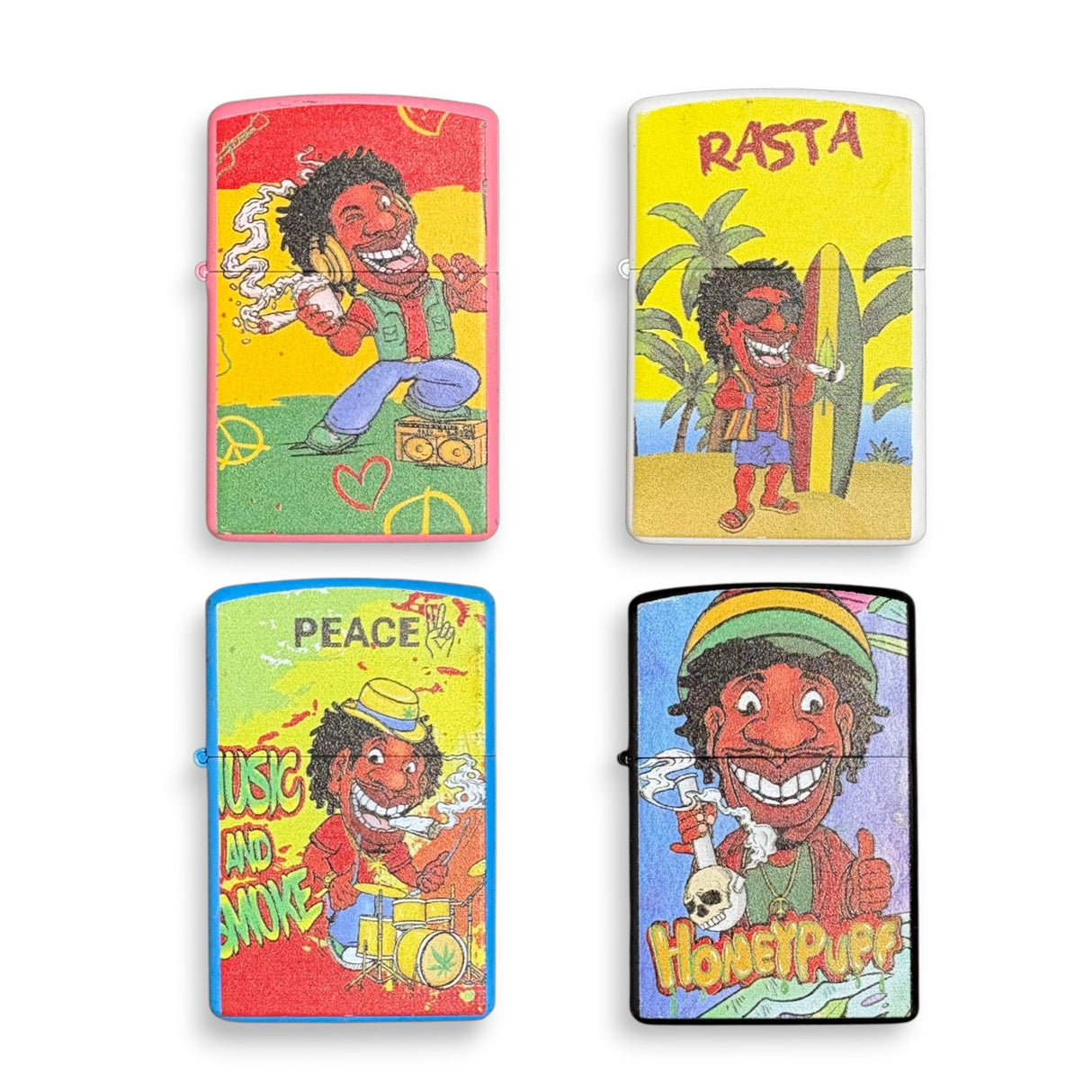 Honeypuff | Metal Oil Lighter – 24PC Assorted Graphic Display