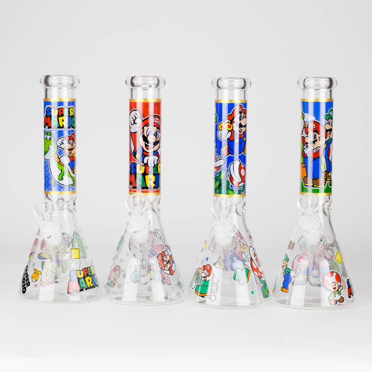 10" Carton Hero Design Glass Beaker Bong