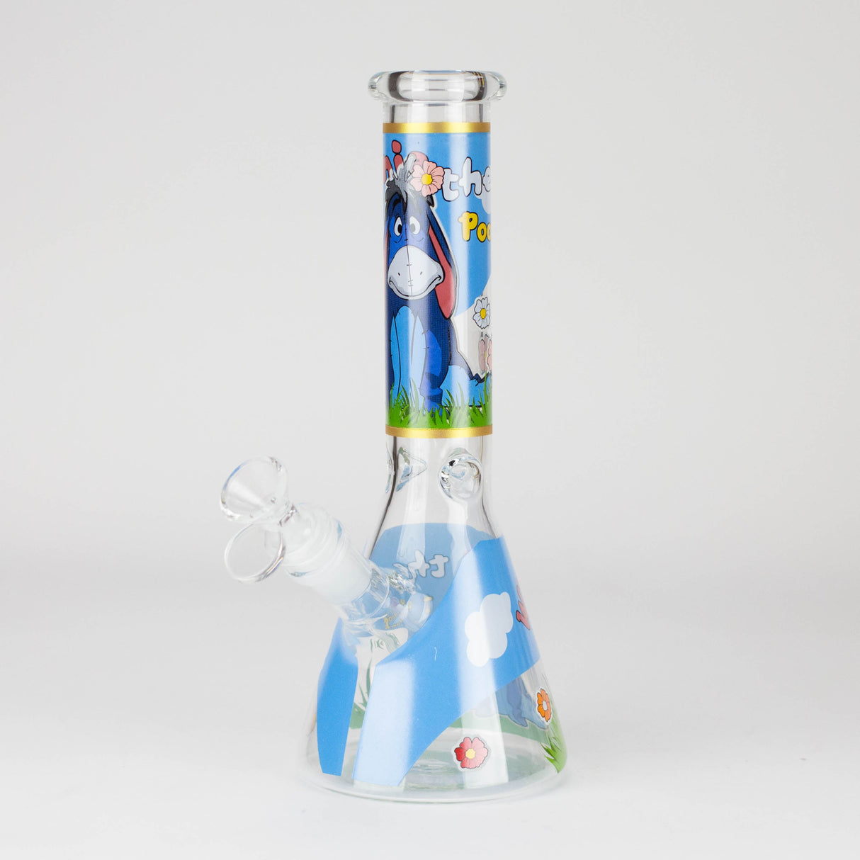 10" Cute Animals Design Glass Beaker Bong Glass Bong 777 Smoke Donkey