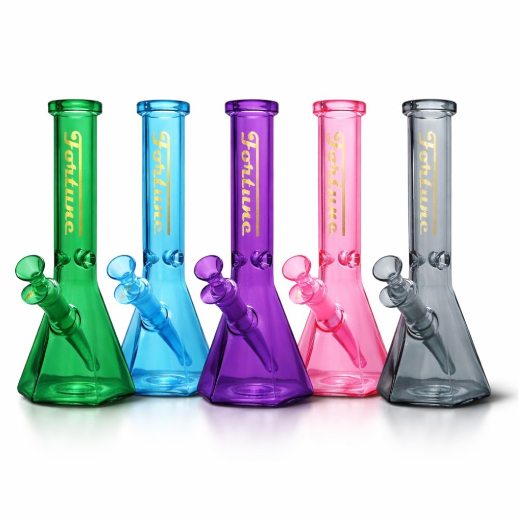 Fortune | 10" Pyramid Beaker Bong Glass Bong Fortune