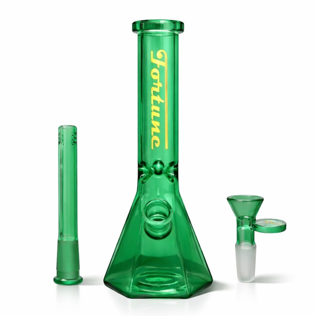 Fortune | 10" Pyramid Beaker Bong Glass Bong Fortune