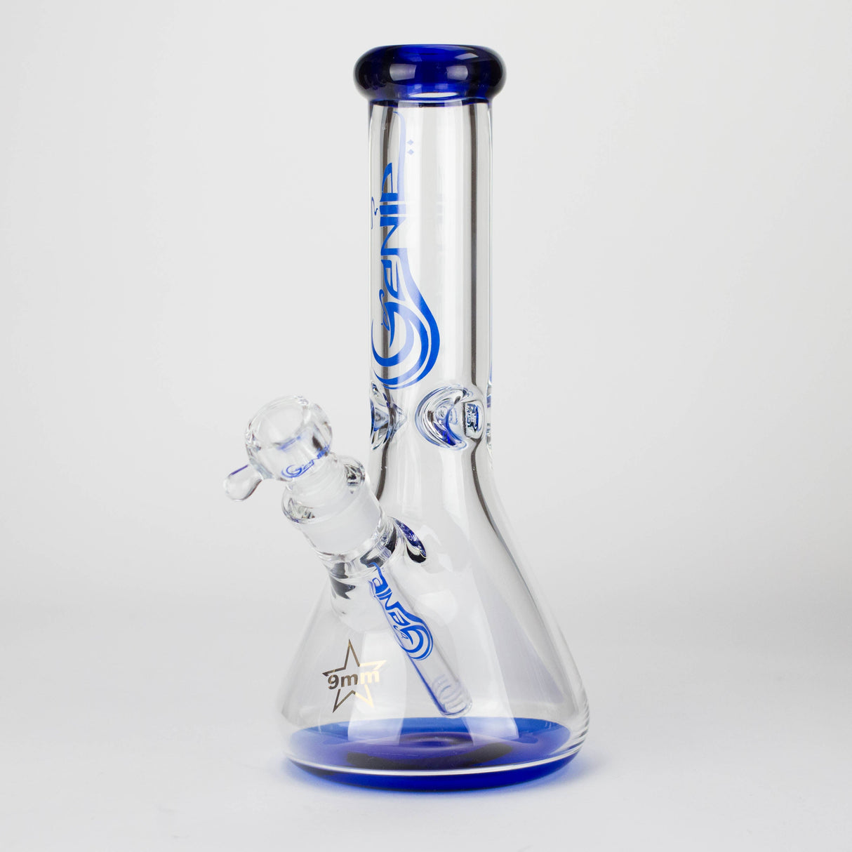 Genie | 12" Classic Beaker Bong – 9 mm Thick Clear Glass ( F7-001 ) Glass Bong ONE Blue