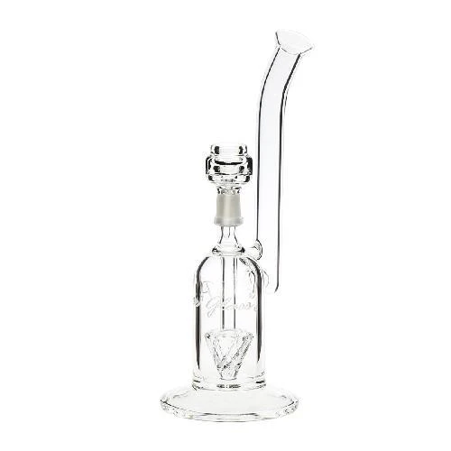 Pure Glass | 6.5" Arrow Perc Bubbler 10mm Clear Glass Rig PINNACLE DISTRIBUTORS INC.