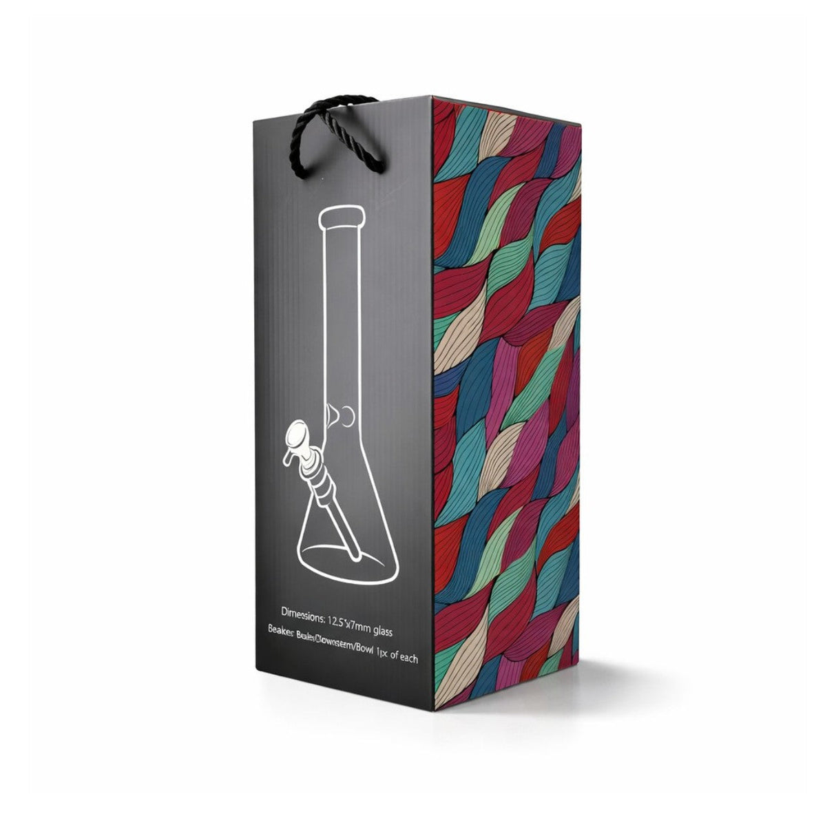 12.5” Diamond Beaker Bong – 7mm Thick Glass w/ Gift Box Glass Bong Super Supplys Inc