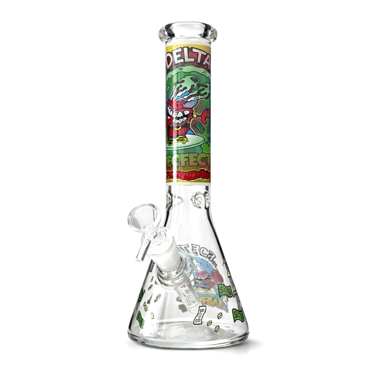Chaos Collage 10” Graphic Beaker Bong Glass Bong Super Supplys Inc Delta Trip