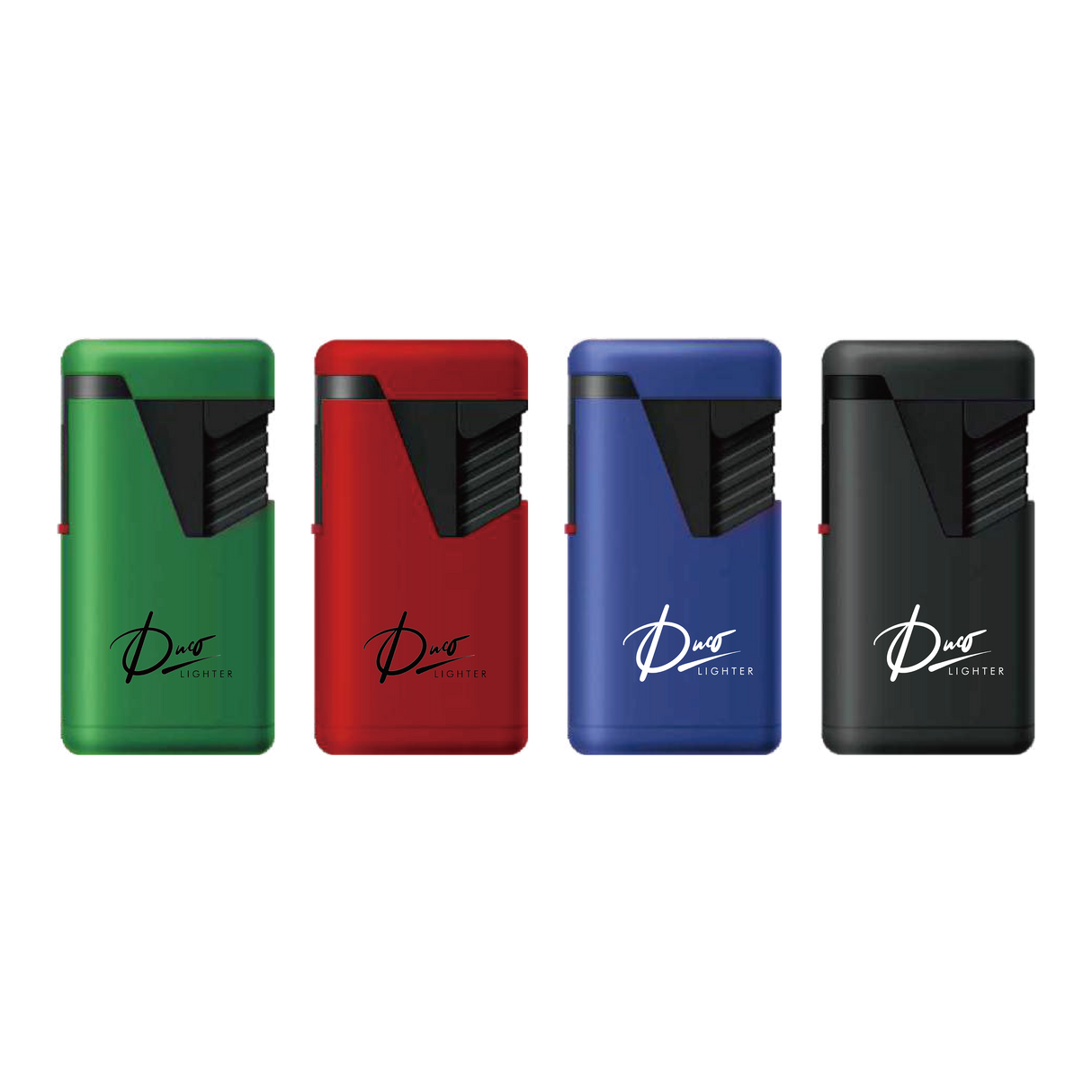 DUCO™ | LOTUS – Pastel Rubberized Double Jet Flame Lighter (Display of 20) Torch ONE TRADING