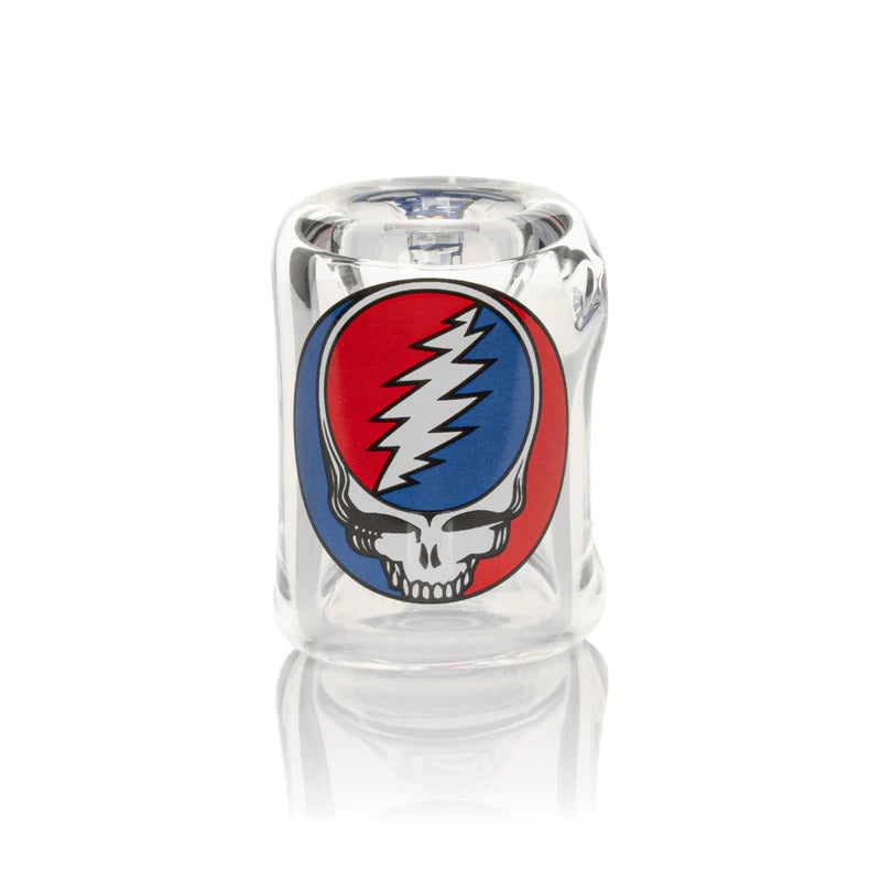 Grateful Dead x GEAR Premium® | 5.5" Steal Your Face Sherlock Hand Pipe In Collectible Tin Glass Pipe West Coast Gifts