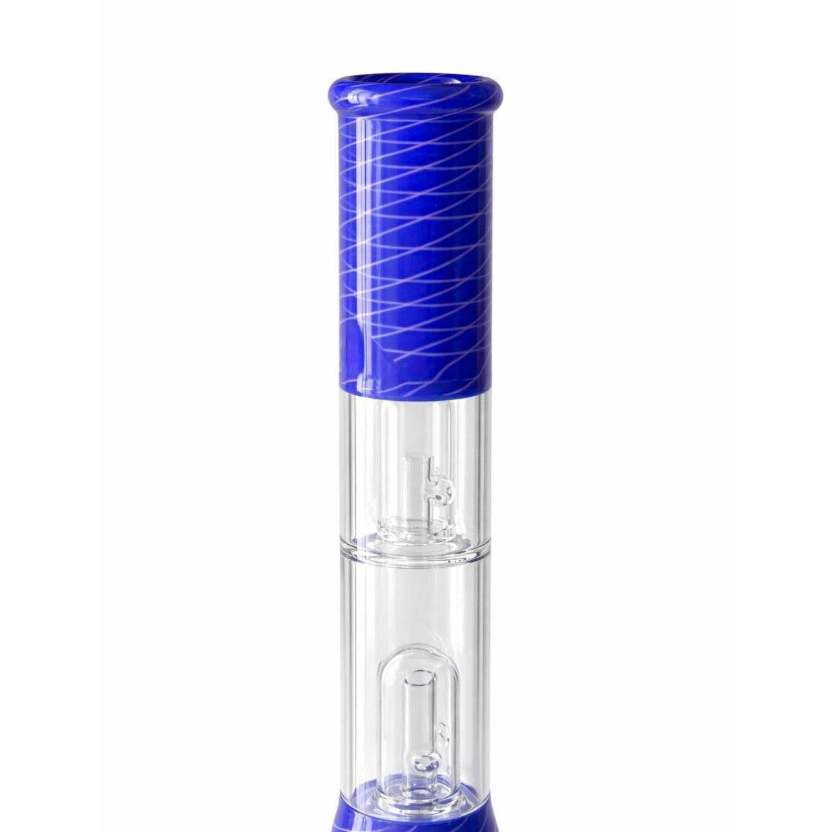 12” Dual Chamber Showerhead Perc Beaker Bong – Assorted Colors Glass Bong Super Supplys Inc