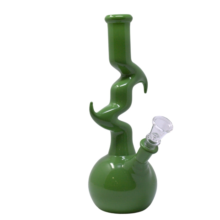 10" Netted Design Zong Bong-New Glass Bong Maple Craft Inc Green