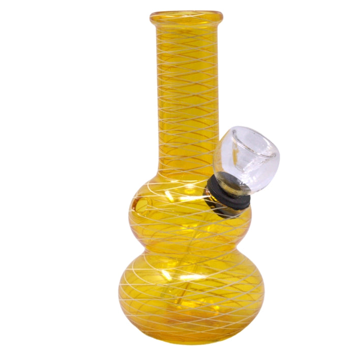 5" Netted Mini Glass Bong Glass Bong Maple Craft Inc Yellow