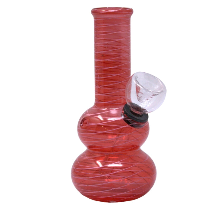 5" Netted Mini Glass Bong Glass Bong Maple Craft Inc Red