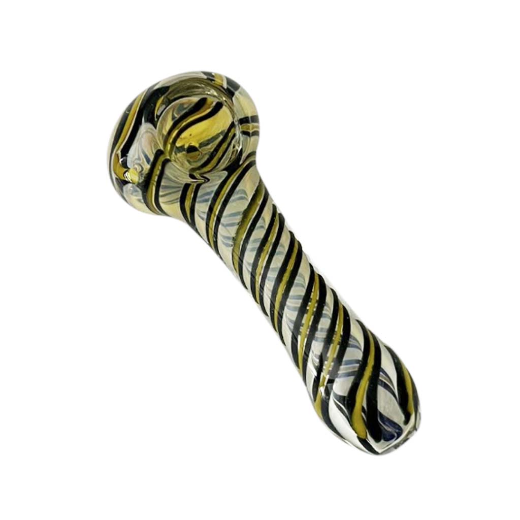 4-1/2" Fusion Spin Spoon Glass Pipe-2CT Assorted Glass Pipe Super Supplys Inc