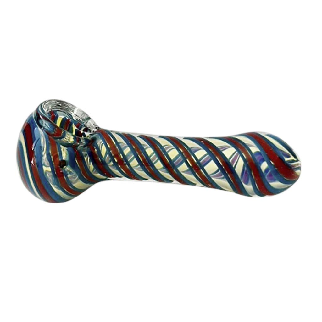 4-1/2" Fusion Spin Spoon Glass Pipe-2CT Assorted Glass Pipe Super Supplys Inc