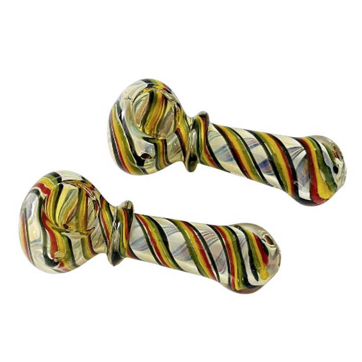 4-1/2" Candy Glass Wand Design Pipe -2ct Glass Pipe Super Supplys Inc