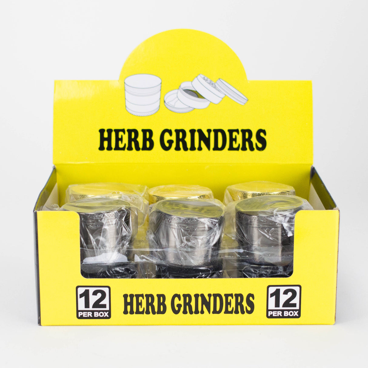 50mm Metal Grinder 4-Part (PH 6916) – Display / 12 Pack Display Pack LEHIGH WHOLESALE