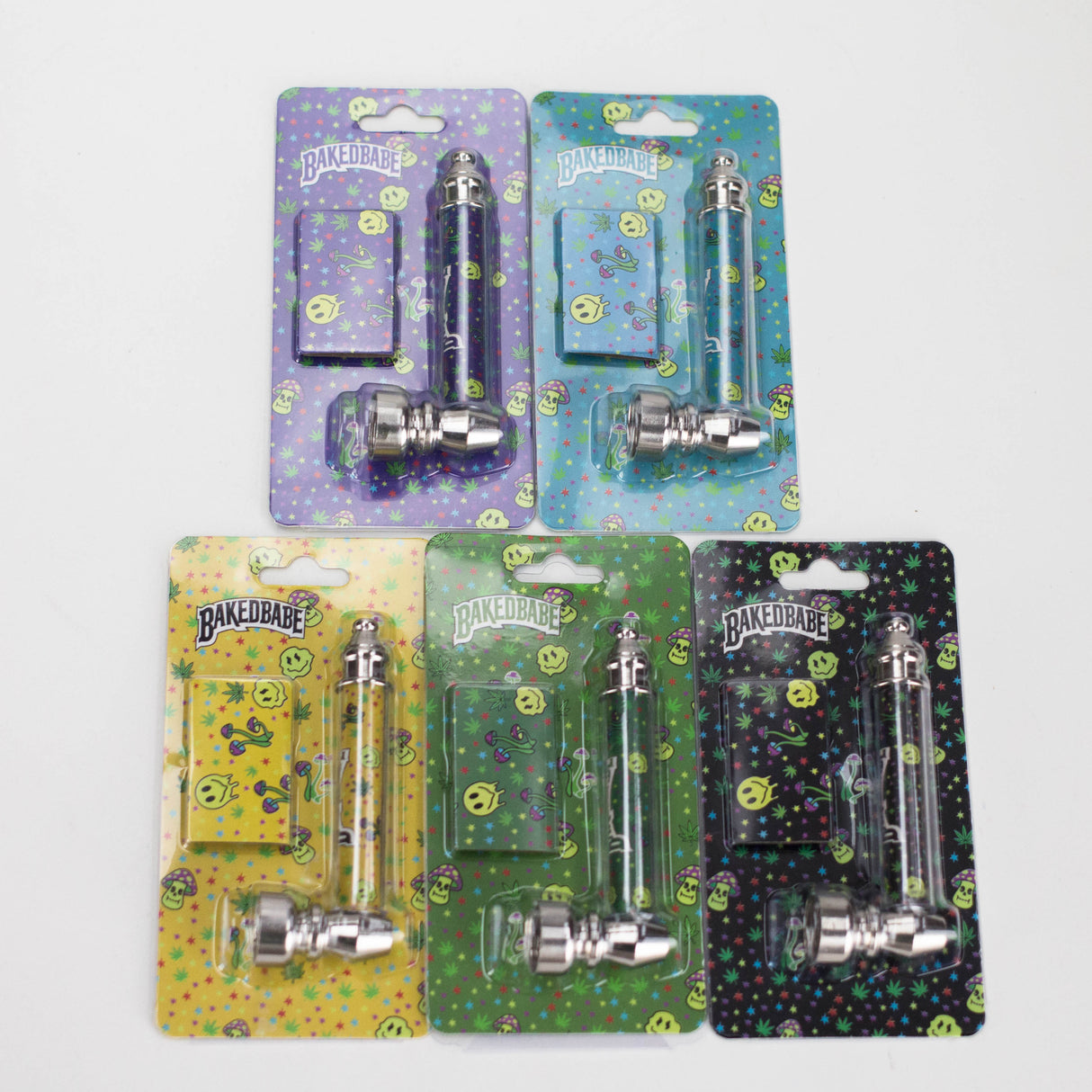 Metal Pipe with Silver Screen – Blister Pack Display / 24 Pack Metal Pipe LEHIGH WHOLESALE Bake Baby