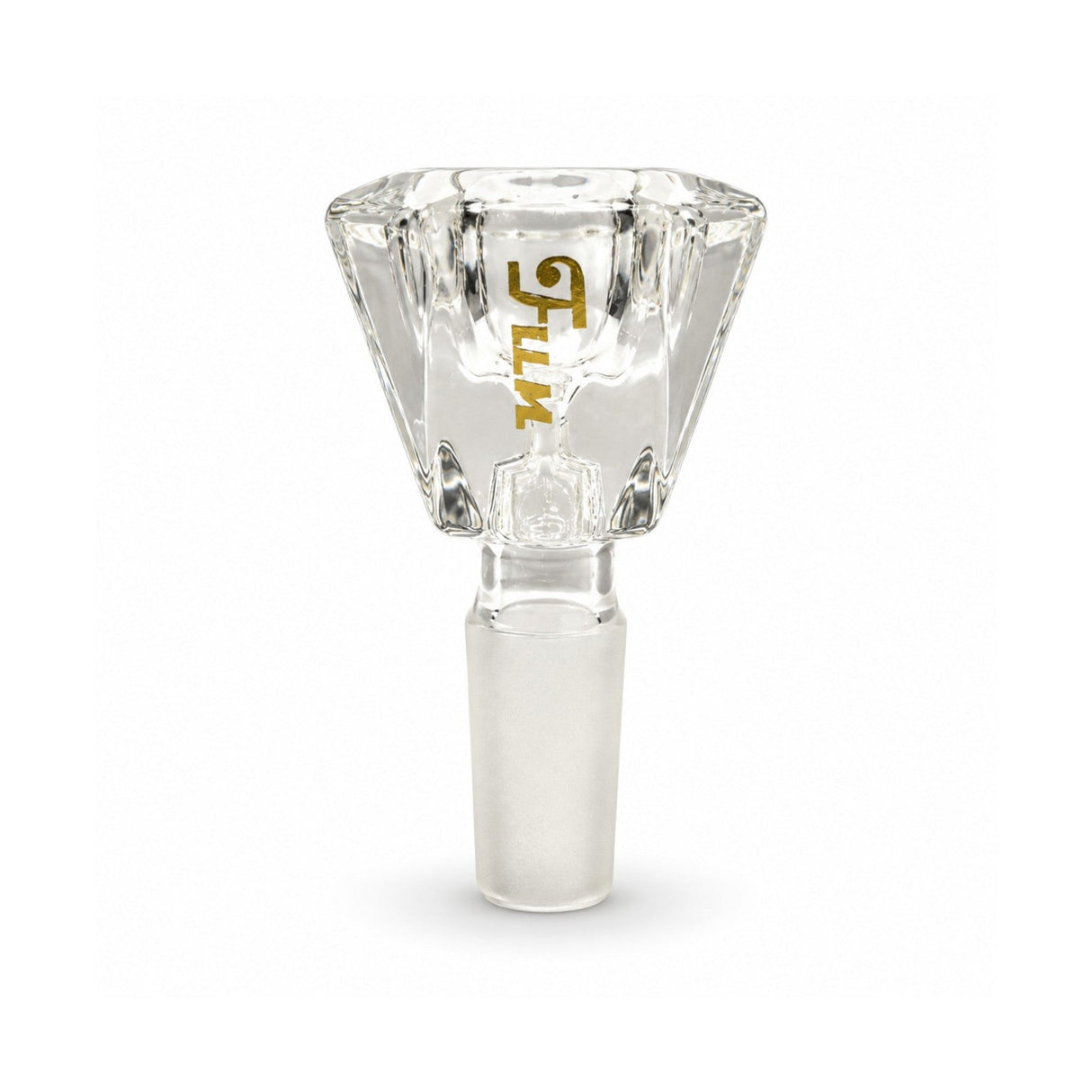 Fortune | 14mm Faceted Diamond Bowl Piece Bowl · Popper Fortune Clear