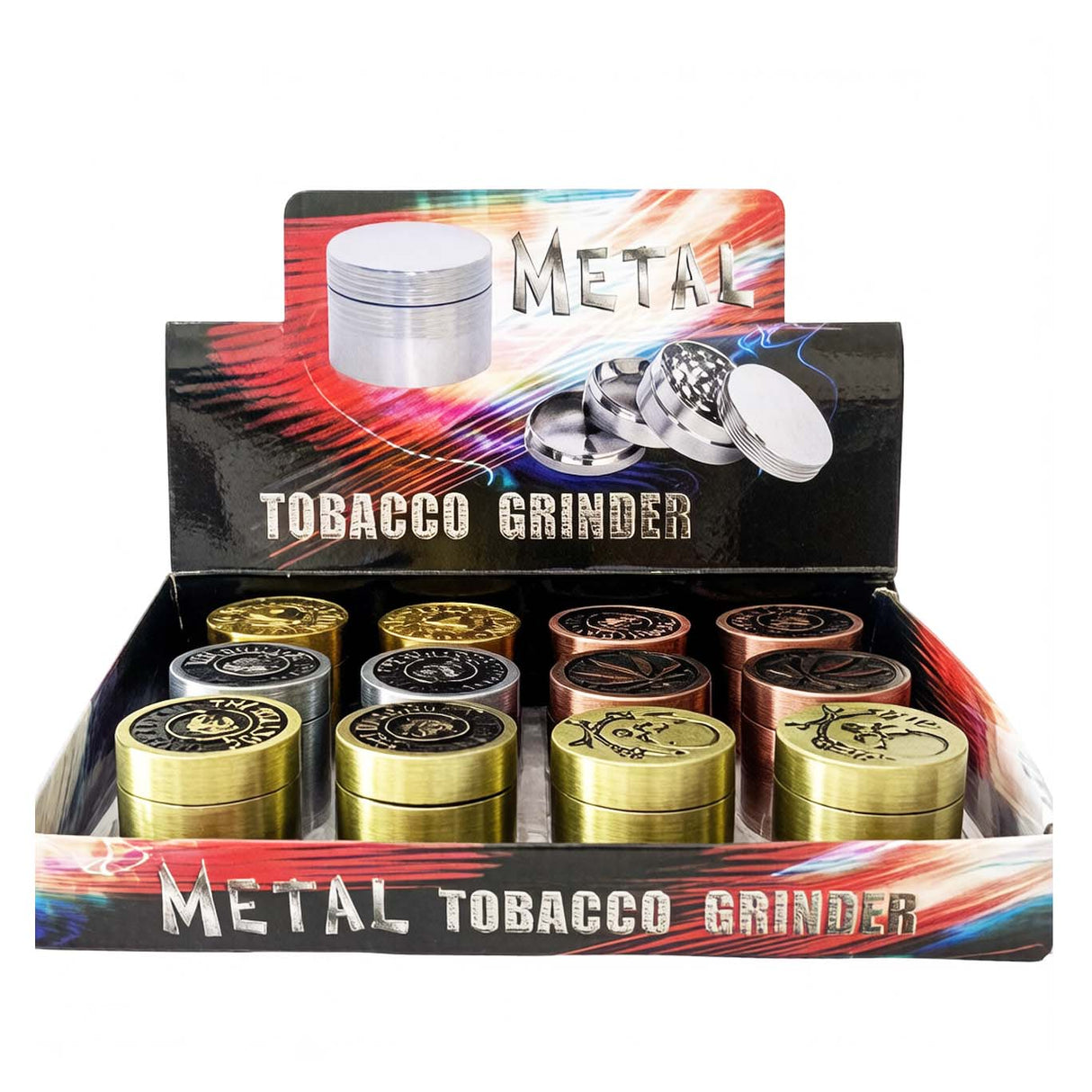 Misfit Pocket Mill 40mm*38mm Zinc Grinder-12 Pcs/Display Display Pack Super Supplys Inc