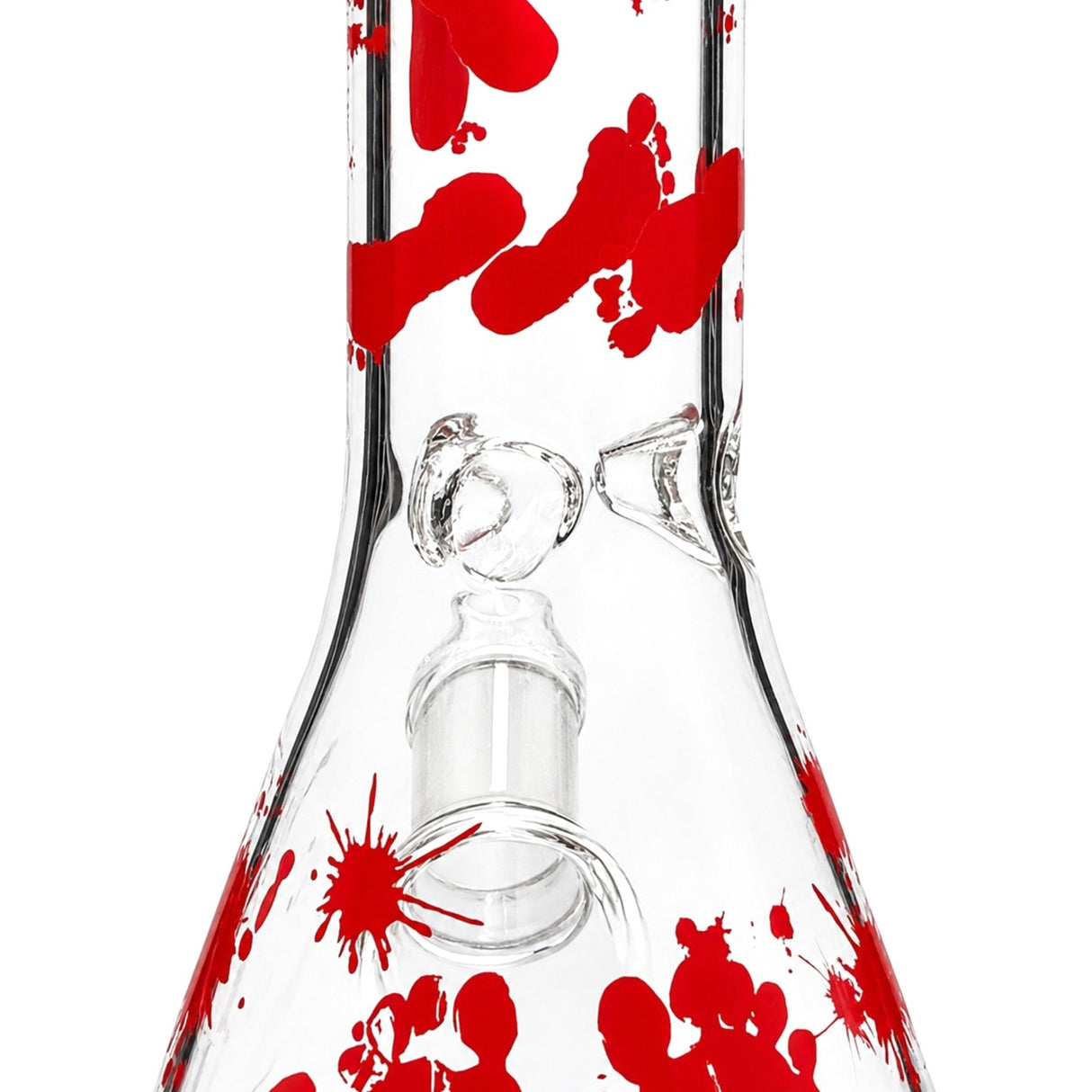 10" Blood Splatter Beaker Bong Glass Bong Super Supplys Inc