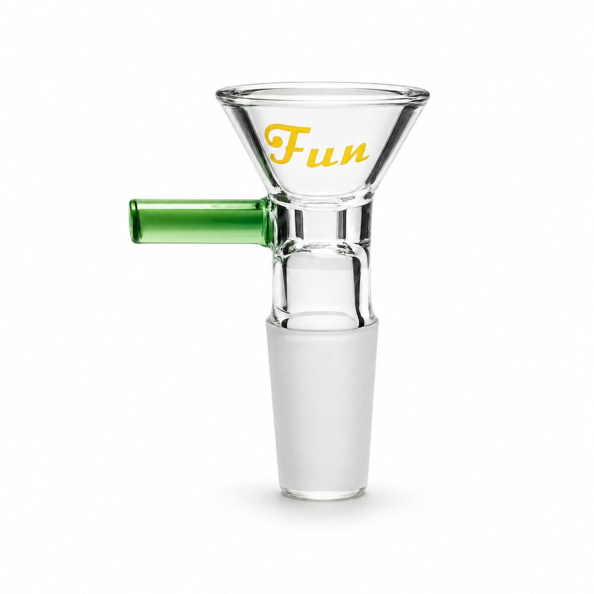 Fortune | 14mm Male Funnel Bowl Piece Bowl · Popper Fortune Green