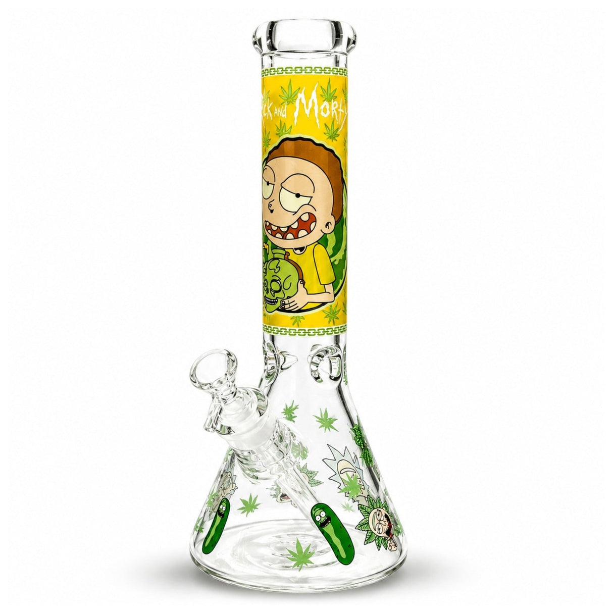14" 7mm Interdimensional Glow Beaker Bong Glass Bong Super Supplys Inc D