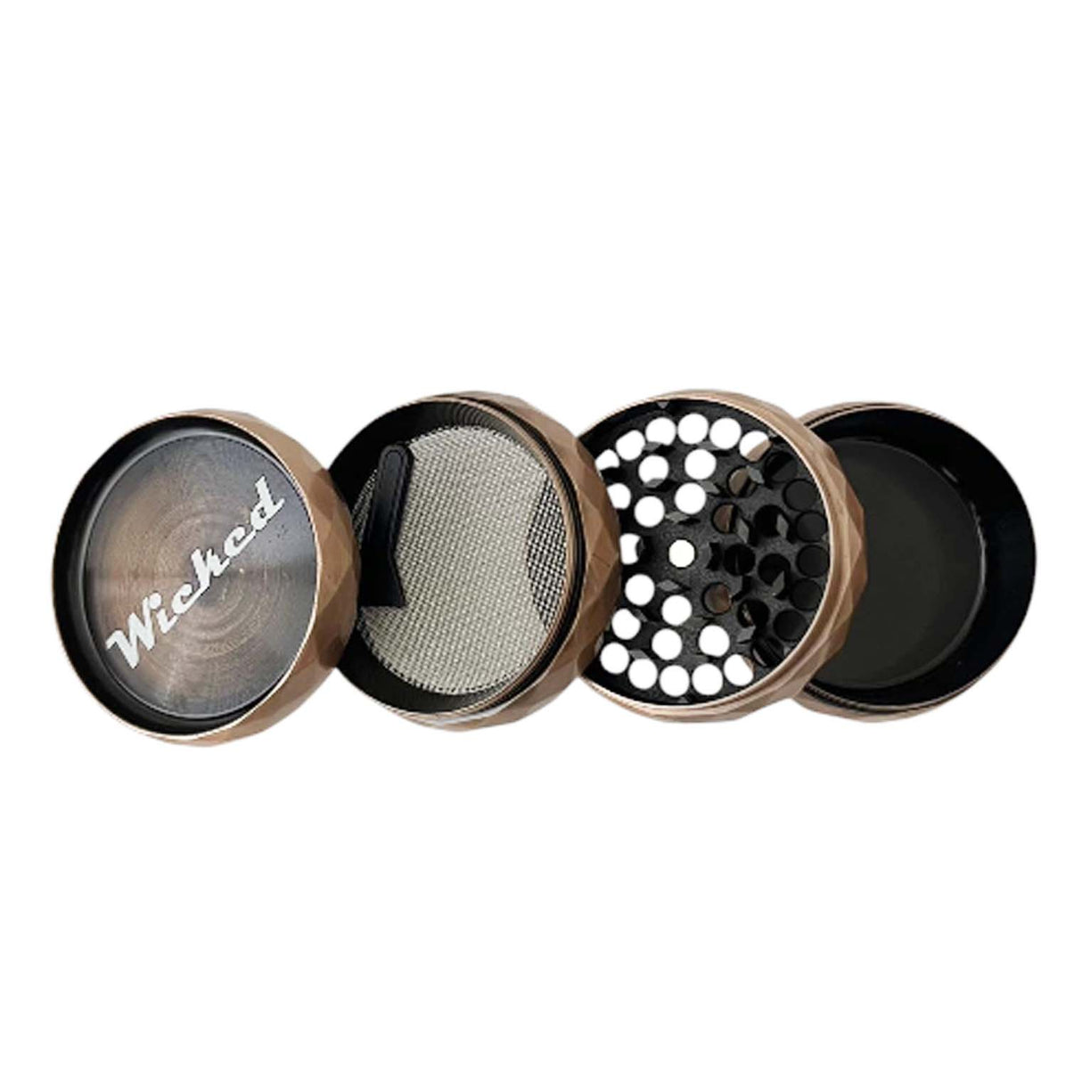 Wicked| 63*56mm 4 Parts Heavy Duty Zinc Grinder-6 CT