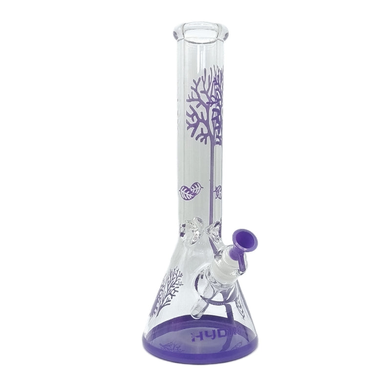 14" Tree Design Hydro Glass Bong (MST048) Glass Bong The MST Purple
