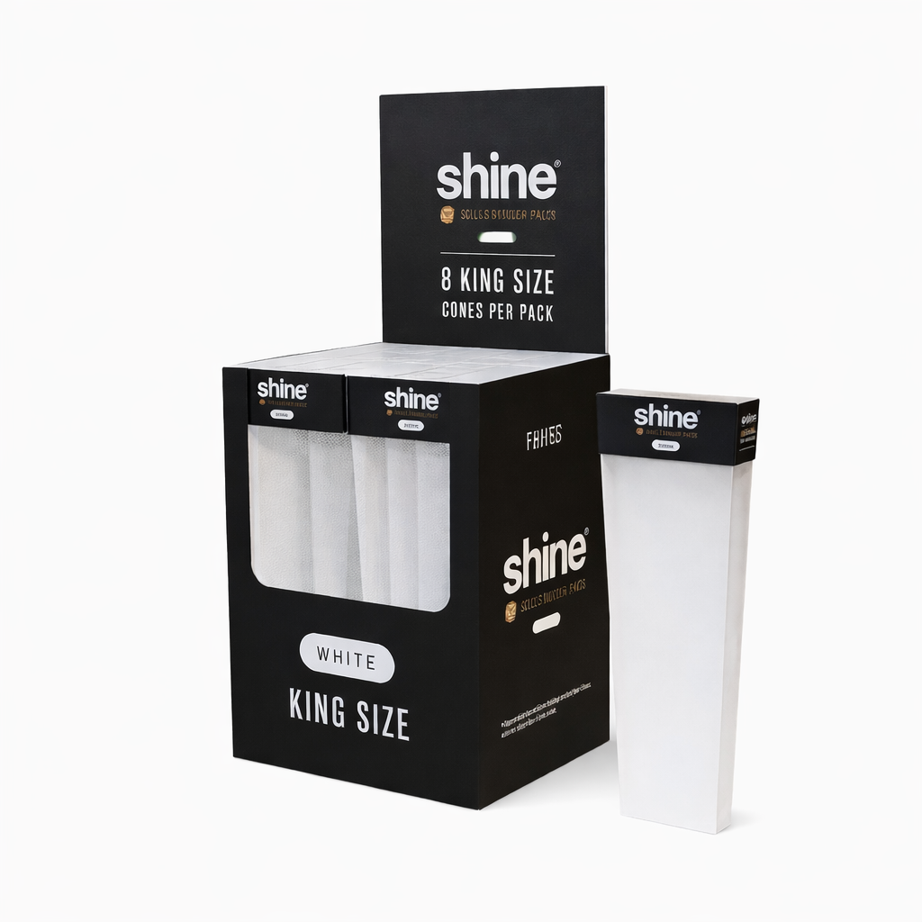 Shine | Tiger Stripes King Size 8-pack Pre-rolled Cone (Display Pack) Shine Papers