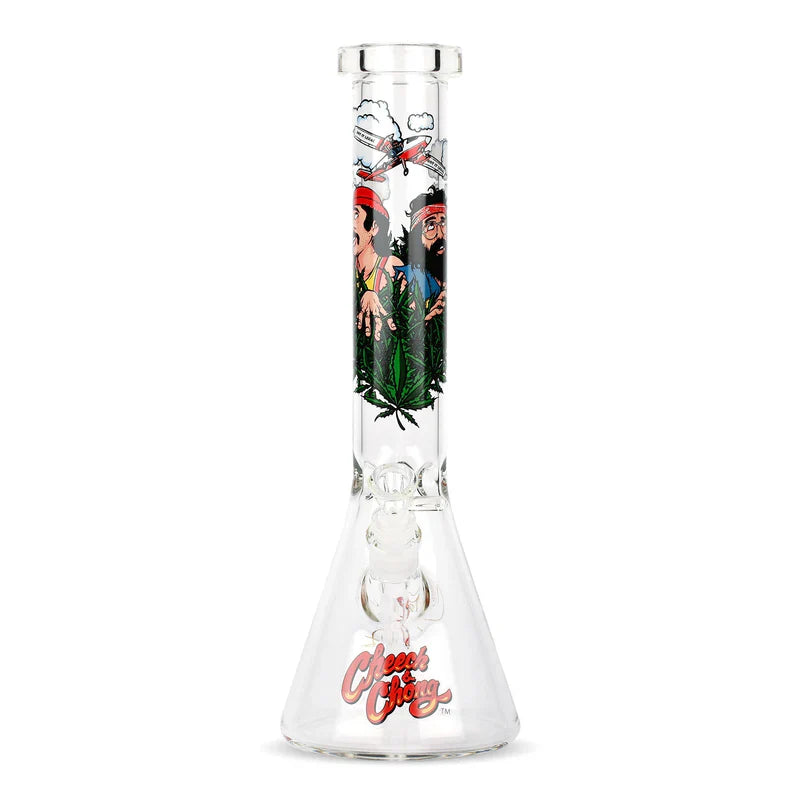Cheech & Chong® Glass | 15" Field of Dreams Beaker (CC141) Glass Bong Smoking Cat Distribution