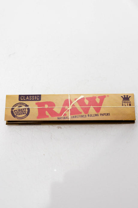 RAW Classic Natural Unrefined Rolling Paper 1 - 1/4" Size ONE King Slim