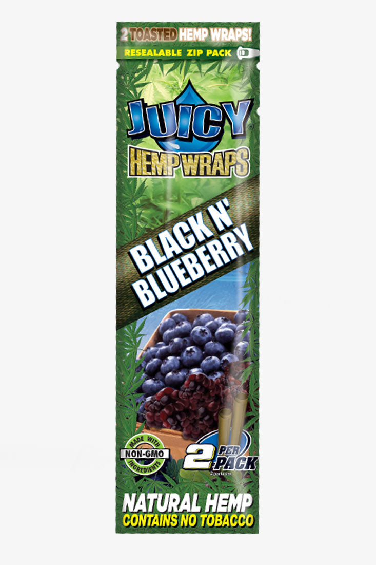Juicy Jay's Hemp Wraps Leaf Wrap ONE Black and blueberry