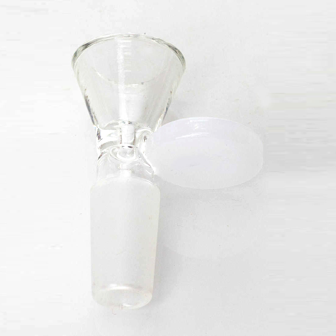 Glass Bowl with Handle - 14mm Bowl · Banger · Oil Burner Super Supplys Inc White