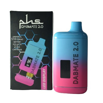 PHS | Dabmate 2.0 Universal 510 battery with LED Display Box of 6 510 Battery Purple Haze Smoke Inc