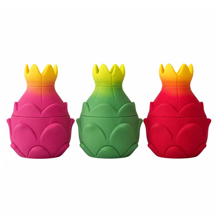 Dragon Fruit 4-Part Grinder – 48mm | 88mm Tall | 6 PCS Display Display Pack Super Supplys Inc