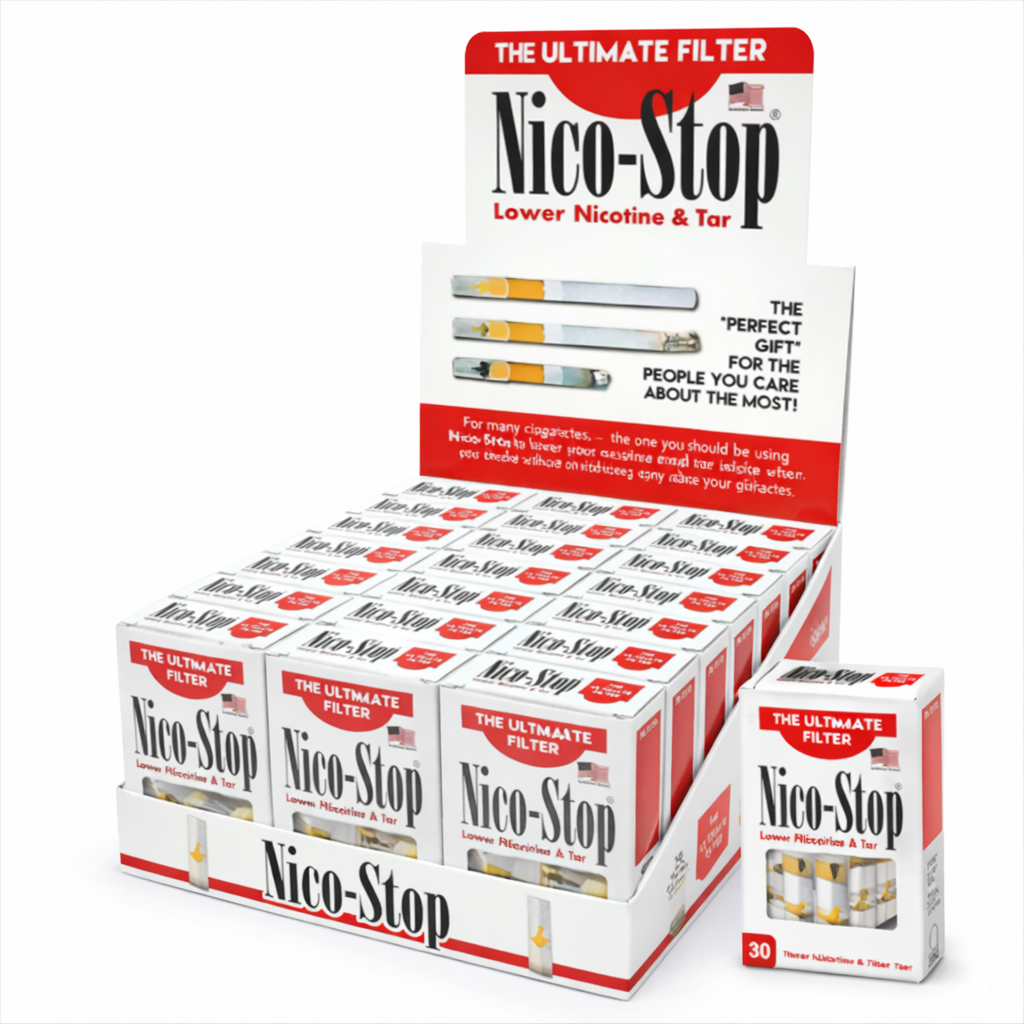 Nico-Stop | TAR STOPPER FILTERS – Box of 24 (30 Filters per Pack) Filter Tip LEHIGH WHOLESALE