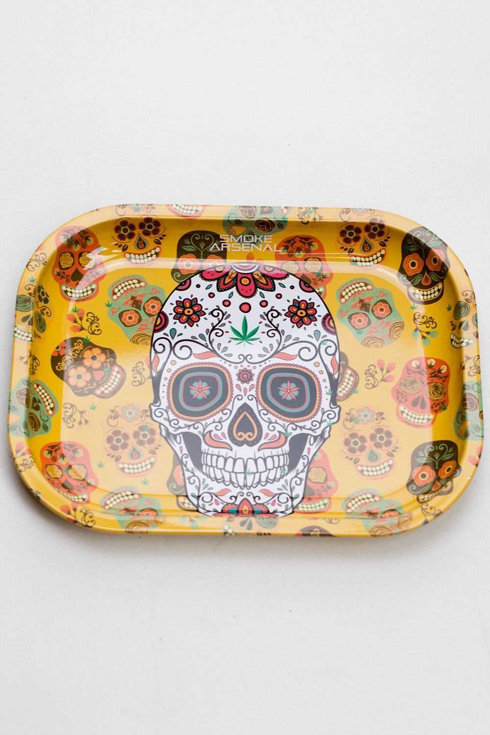 Smoke Arsenal Rolling mini Tray Tray ONE Sugar Skulls