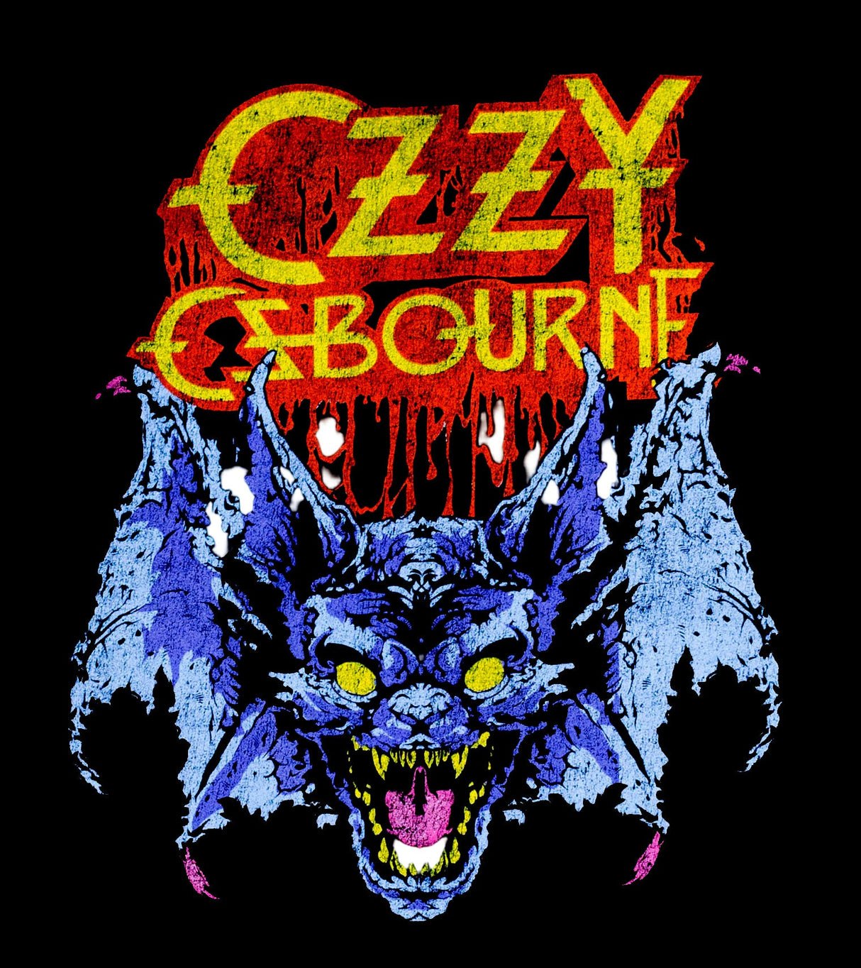 Ozzy Osbourne | “Bat Eyes” Short Sleeve Unisex Black T-Shirt – Officially Licensed Rock Band Tee Short Sleeve Philcos