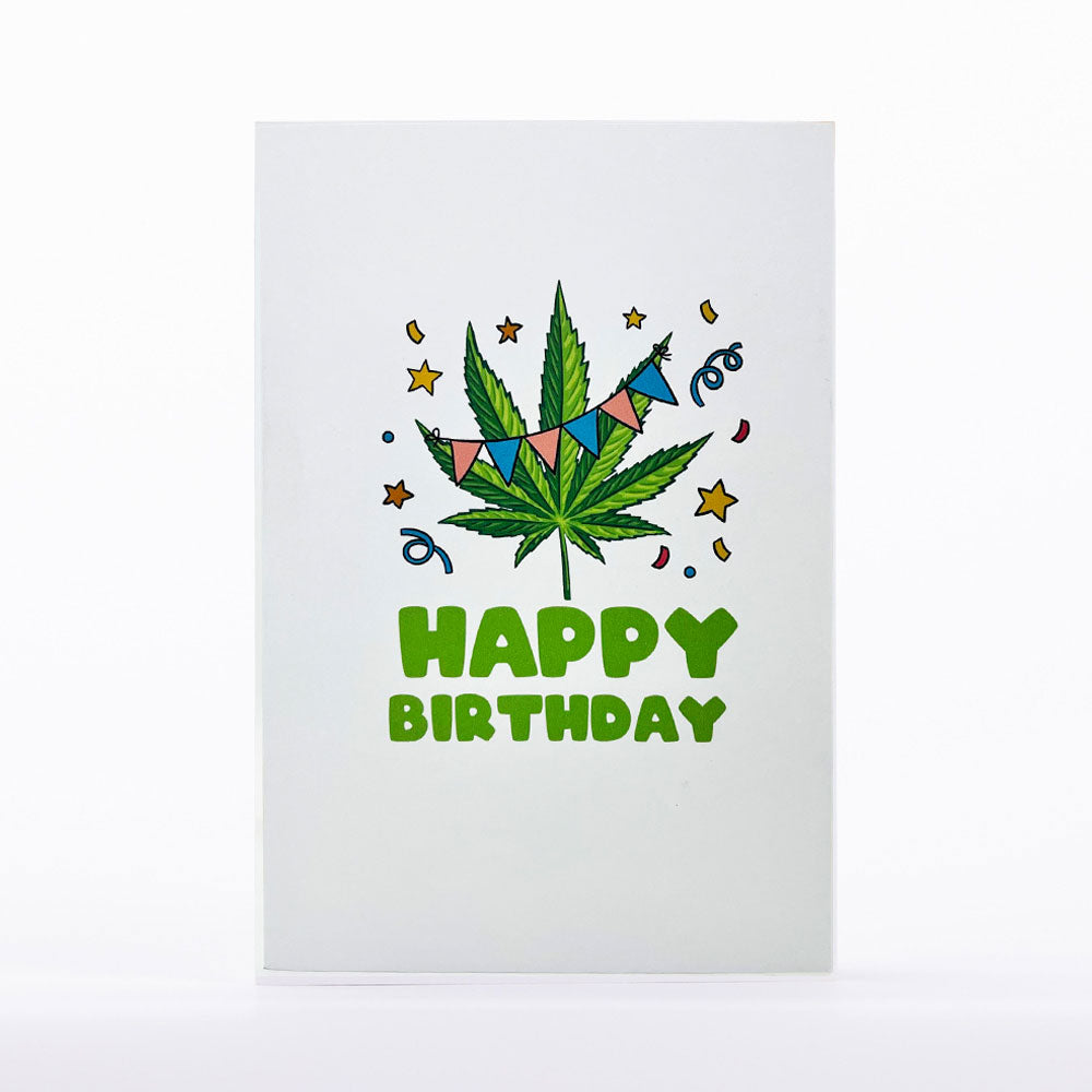 Intricate Greetings | Cannabis Leaf 3D pop-up Cards-Birthday Holiday · Anniversary Intricate Greetings Happy Birthday