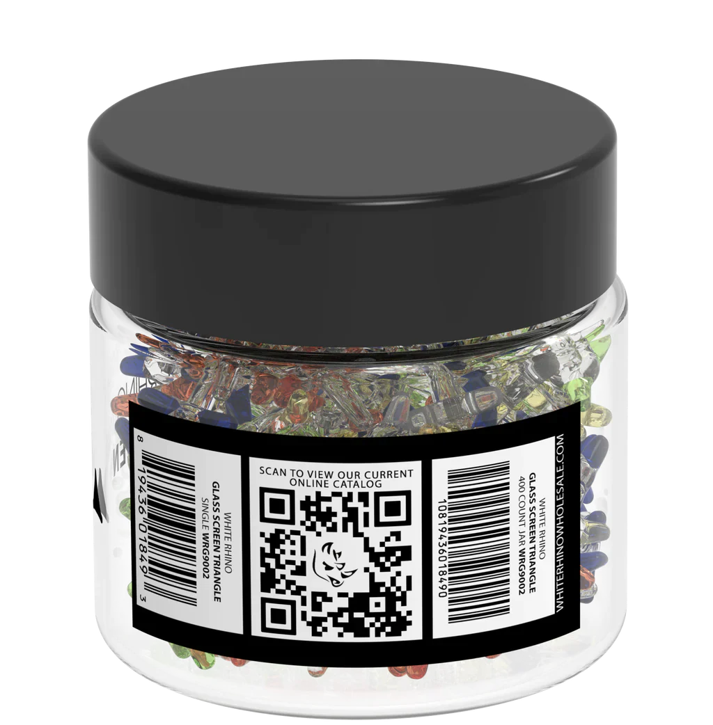 White Rhino | Glass Screen Triangle Style - 400ct Glass Screen Cannatron