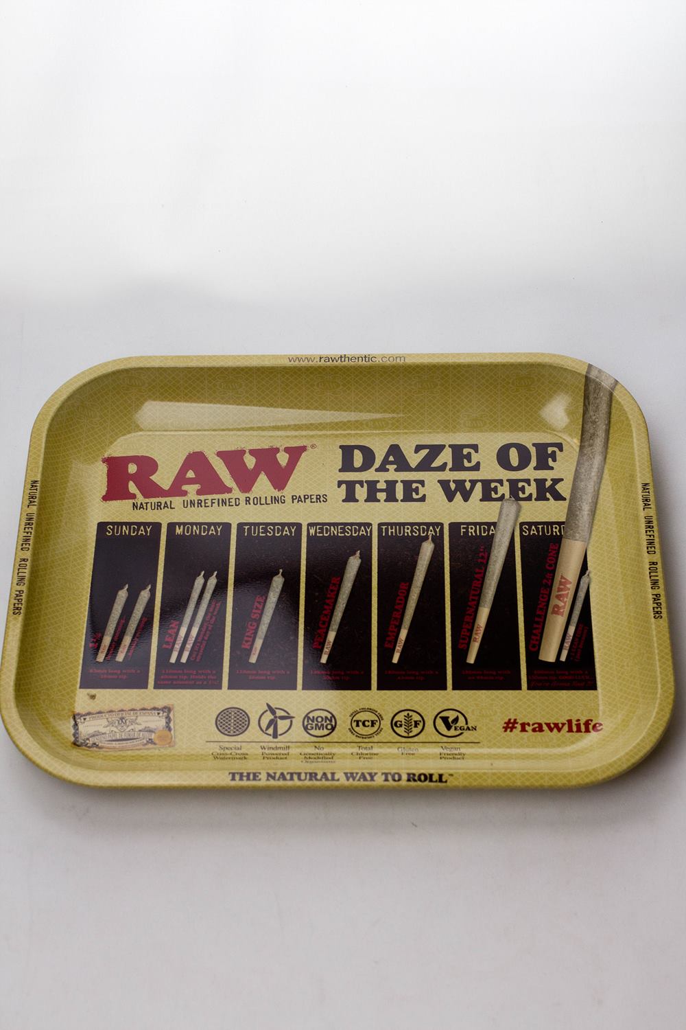 Raw Large size Rolling tray Tray ONE Daze