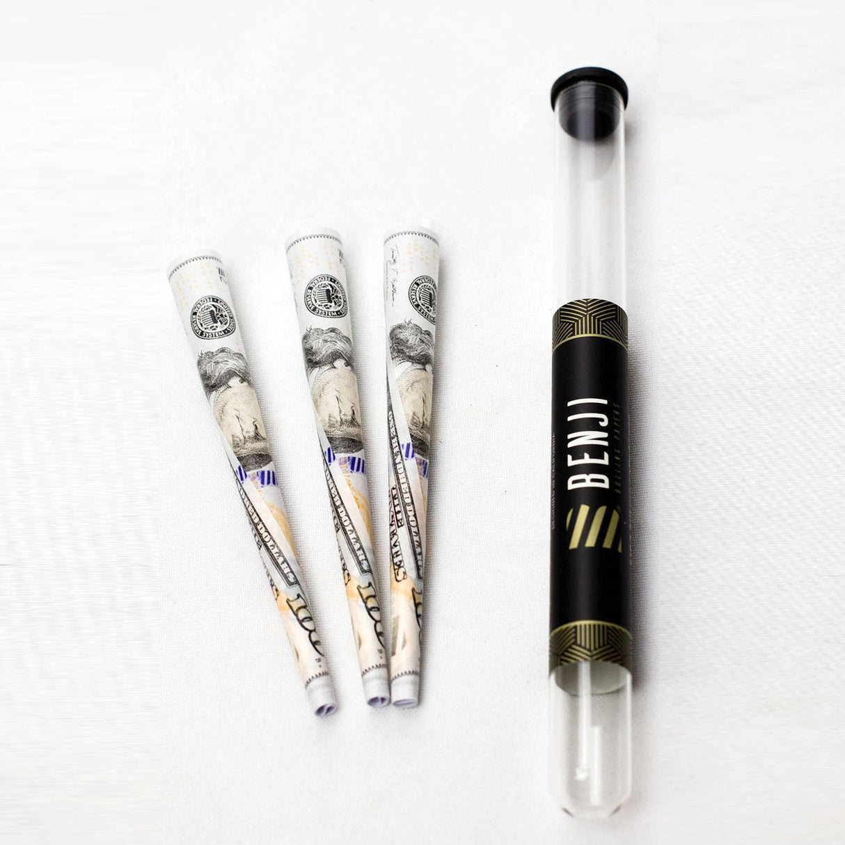 BENJI | $100 BILL printed pre-rolled cones Pre-rolled Cone (Display Pack) BB Canada