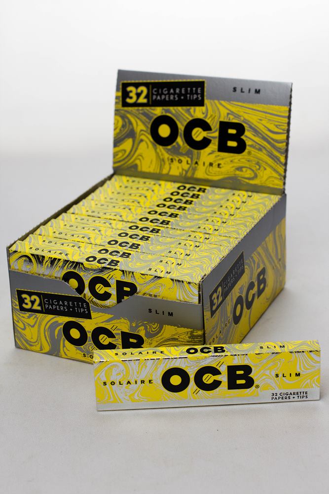 OCB Solaire slim rolling paper + Tips 1 - 1/4" Size ONE
