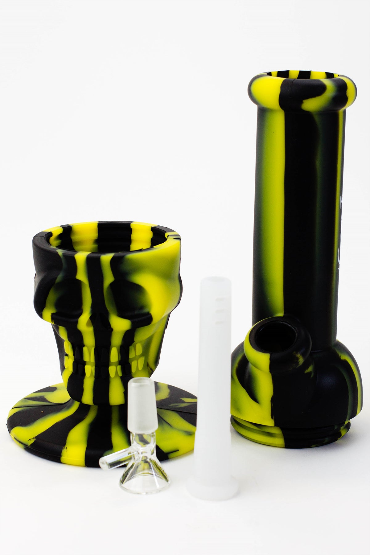 11" Genie skull multi colored detachable silicone water bong Silicone Bong ONE