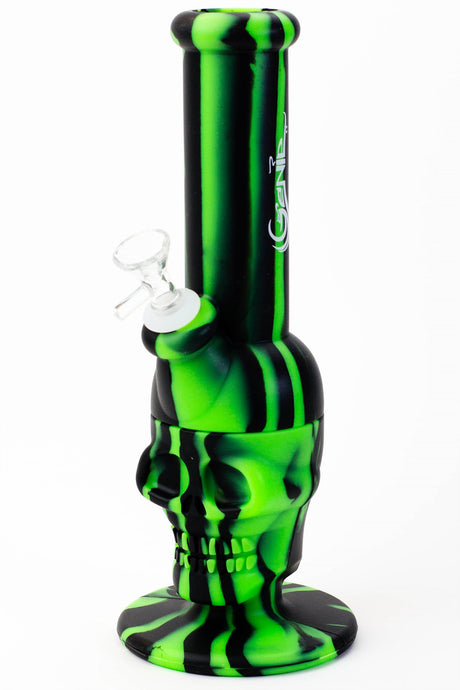 11" Genie skull multi colored detachable silicone water bong Silicone Bong ONE BK/GR