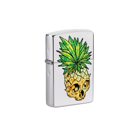 Zippo 49241 Leaf Skull Pineapple Design Zippo Lighter ONE