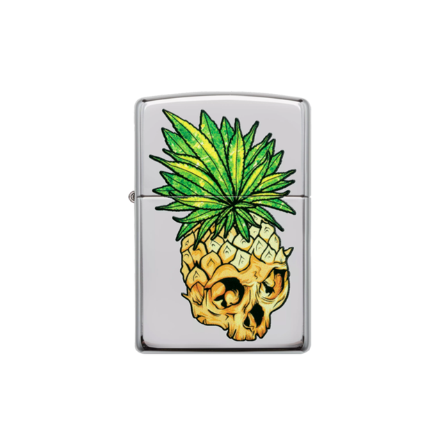 Zippo 49241 Leaf Skull Pineapple Design Zippo Lighter ONE