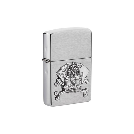 Zippo 49293 Card Skull Emblem Design Zippo Lighter ONE